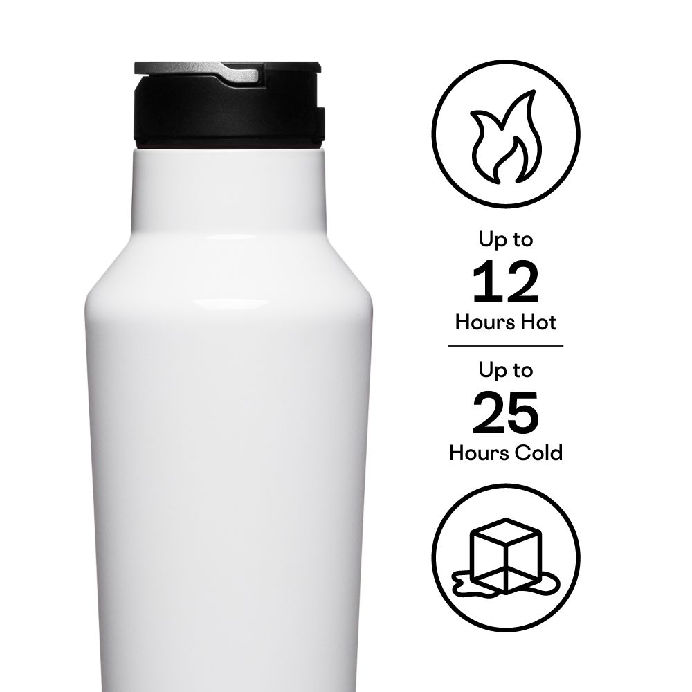 Corkcicle 20oz Classic Sport Canteen Insulated With Straw Blanche | HYD-71173603