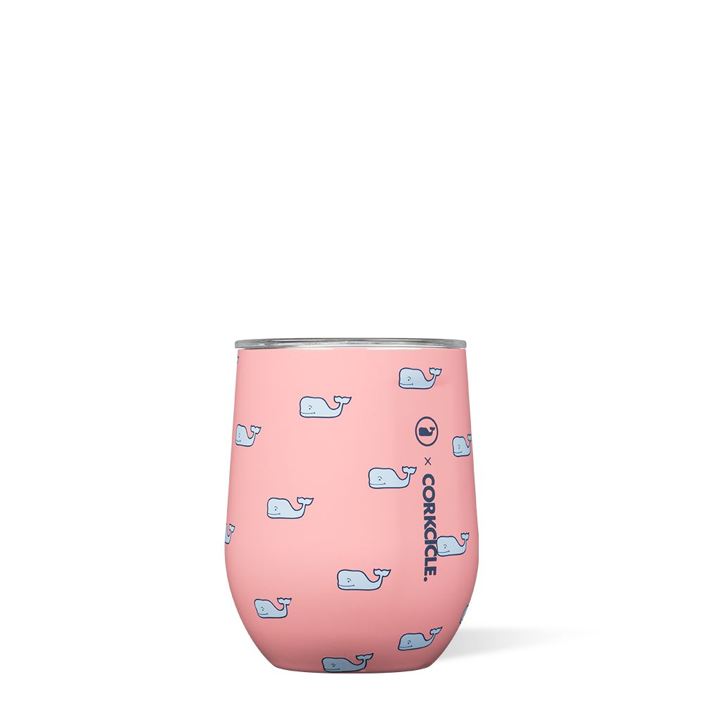 Corkcicle 12oz Vineyard Vines Stemless Whales Repeat | KOY-61818113