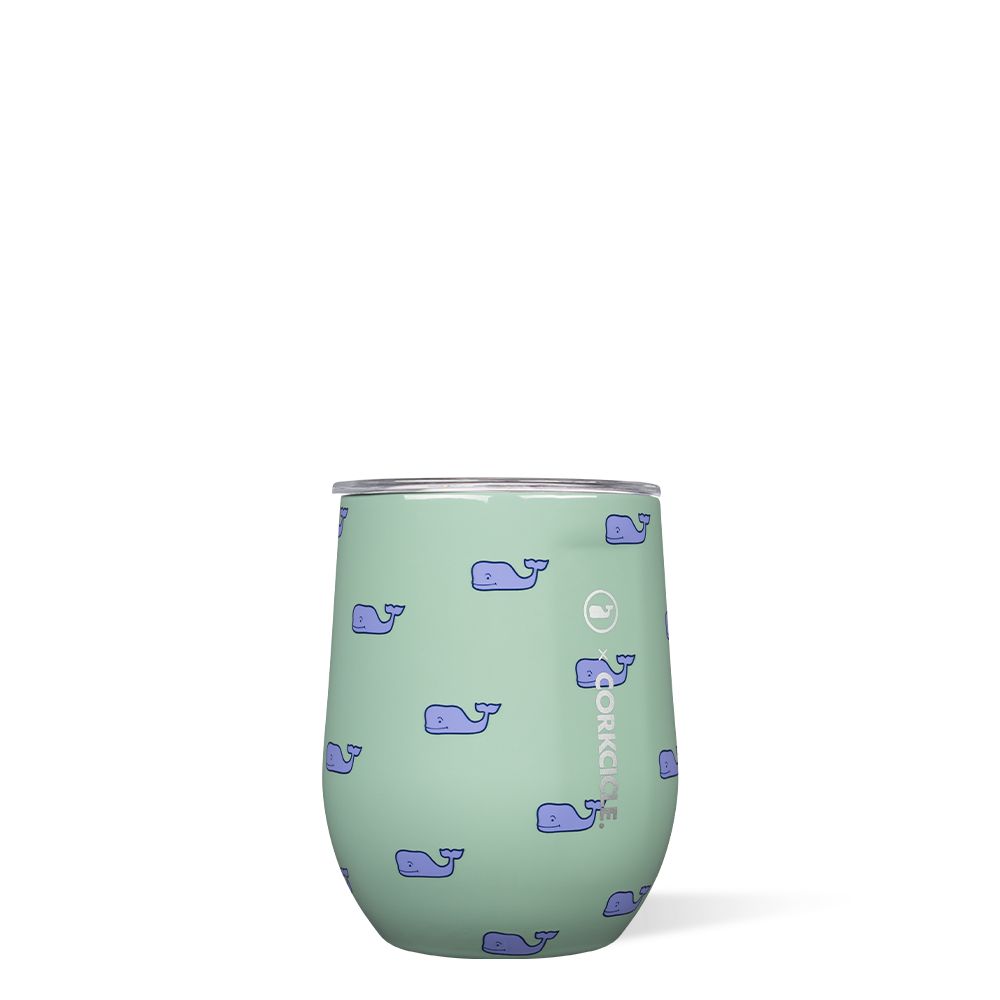 Corkcicle 12oz Vineyard Vines Stemless Bleu | BEG-40581609