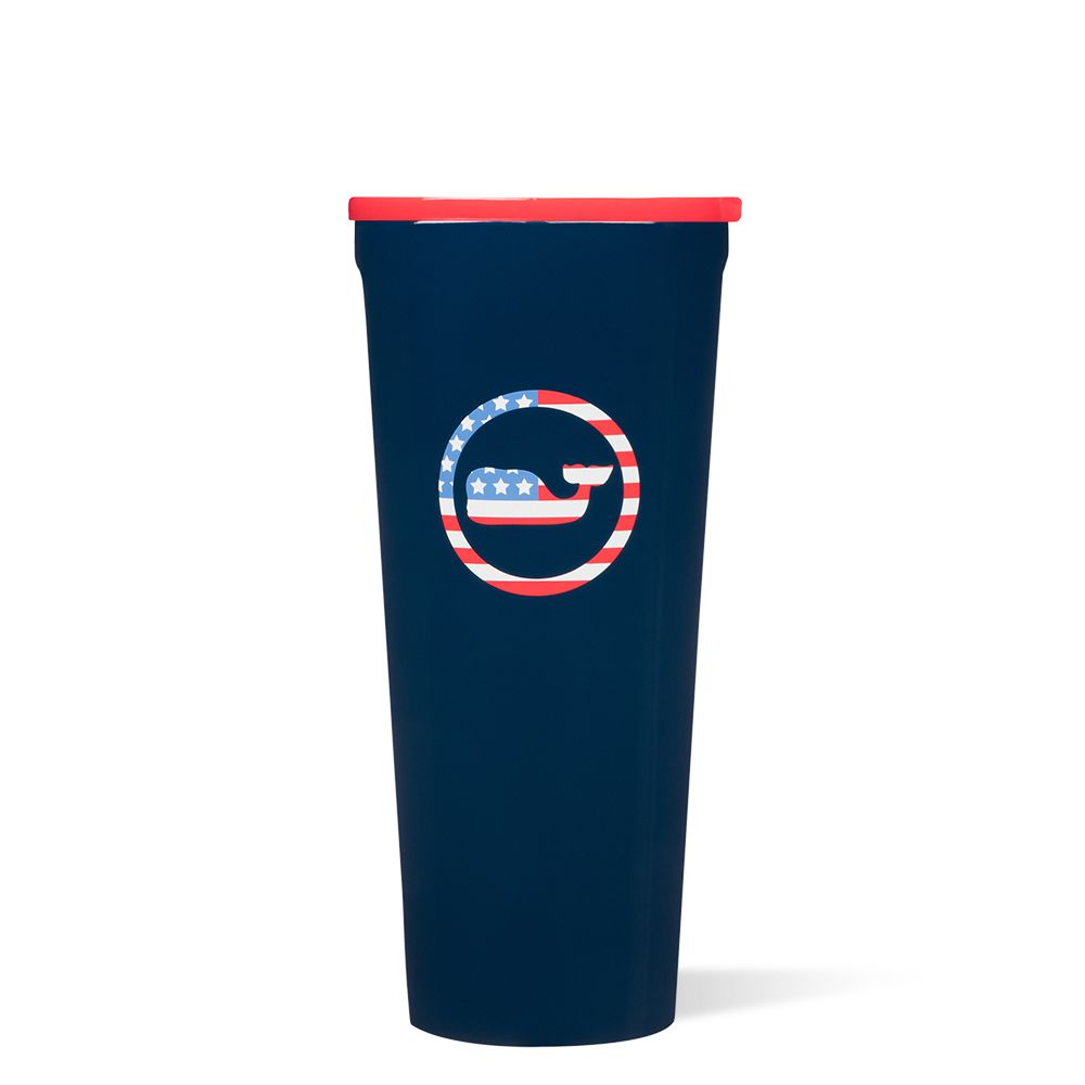 Corkcicle 24oz Vineyard Vines Tumbler Americana Whale Dot | NRW-77949272