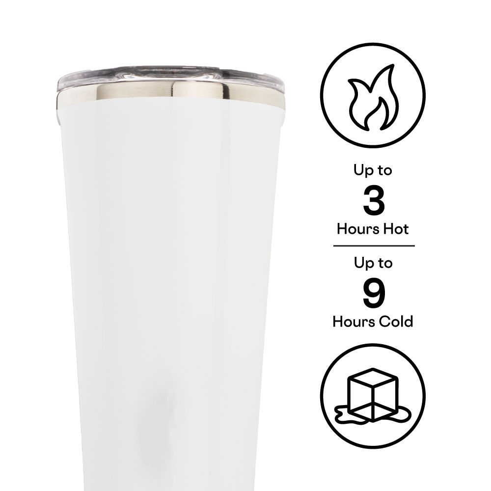 Corkcicle 24oz Classic Tumbler Classic Stainless Steel Drink Tumbler Blanche | CUG-37014600