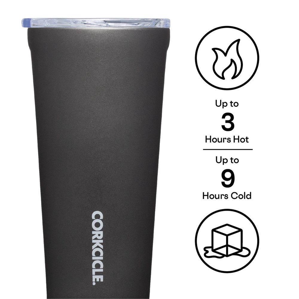 Corkcicle 16oz Pure Taste Tumbler Insulated Coffee Mug Ceramic Slate/Grey | TWT-79869524