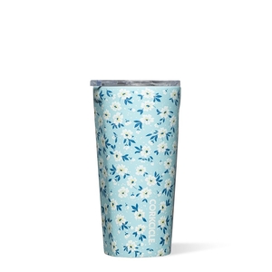 Corkcicle 16oz Floral Tumbler Bleu | PHI-52057631