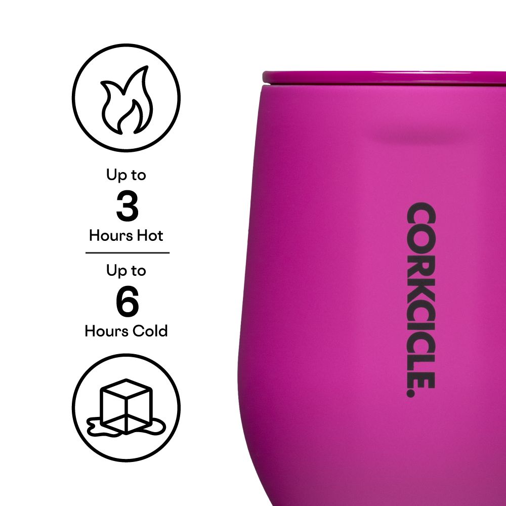 Corkcicle 12oz Neon Lights Stemless Berry Punch | BDW-86018560