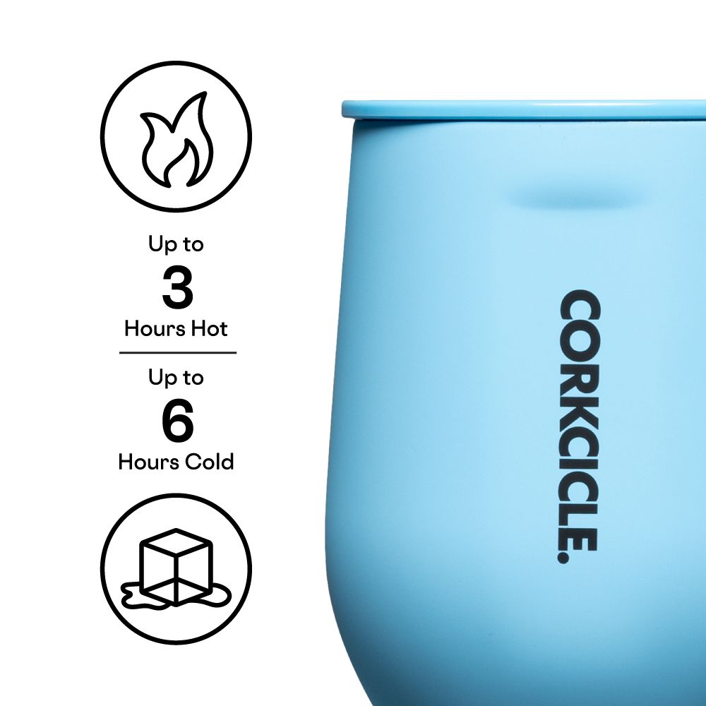 Corkcicle 12oz Neon Lights Stemless Santorini | CGY-25301726