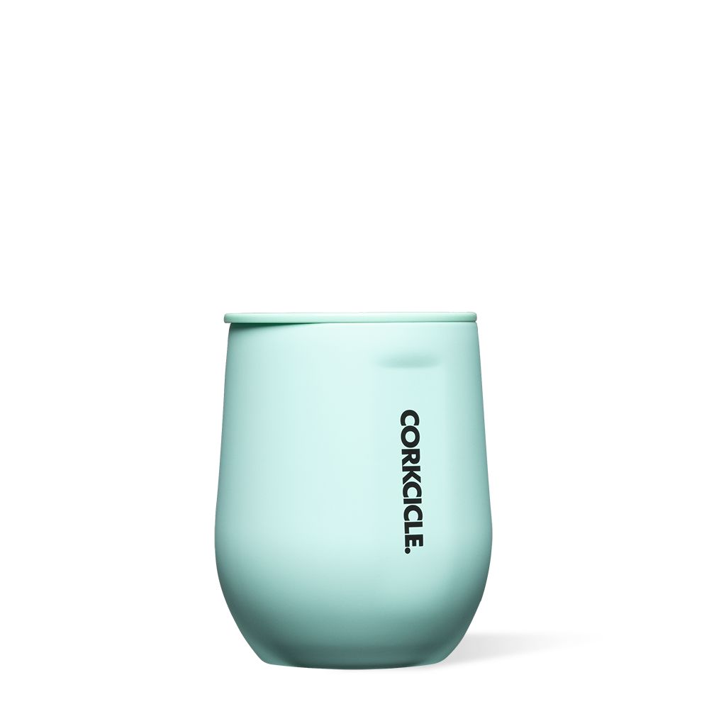 Corkcicle 12oz Neon Lights Stemless Sun-Soaked Teal | SVT-09839791