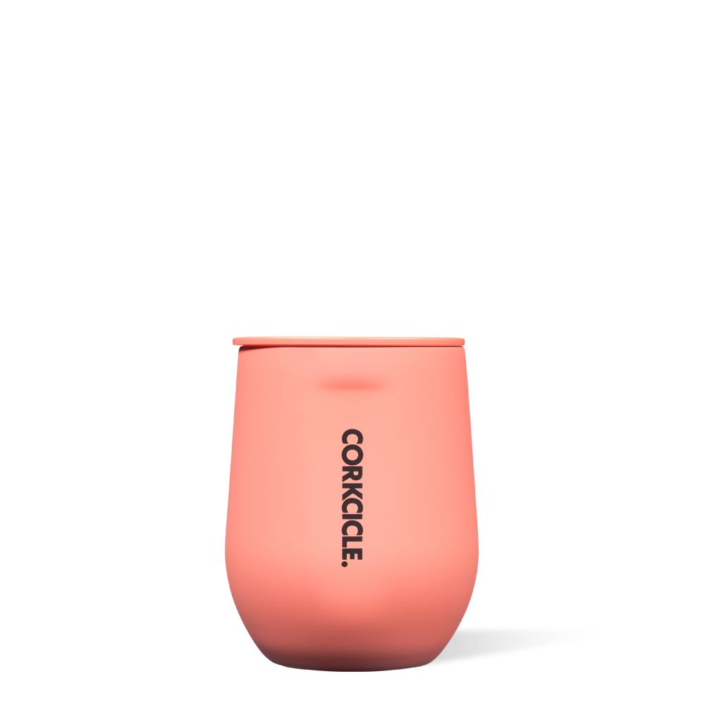 Corkcicle 12oz Neon Lights Stemless Corail | VWX-30851373