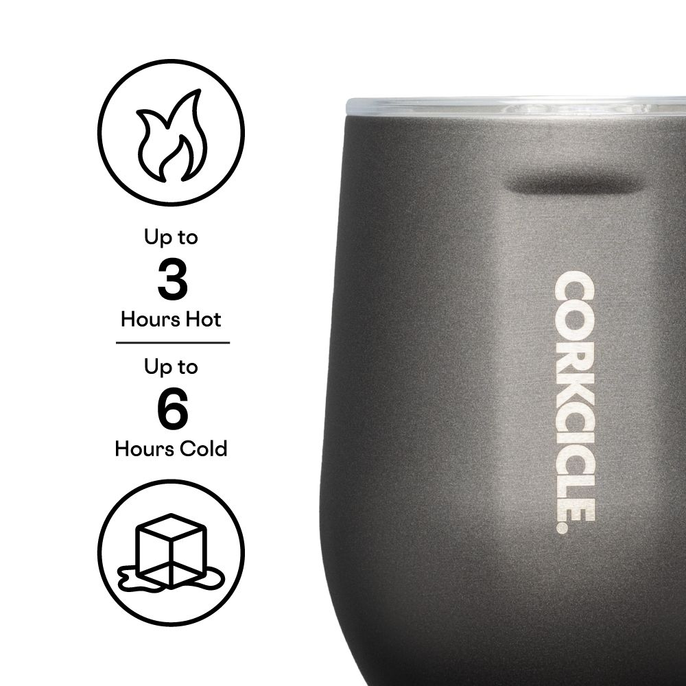 Corkcicle 12oz Metallic Stemless Ceramic Slate | SMP-44790942