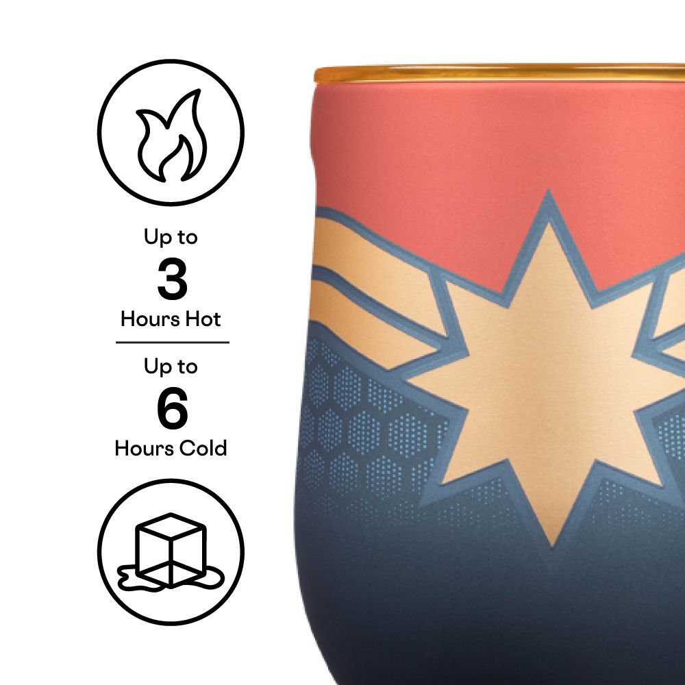 Corkcicle 12oz Marvel Stemless Captain Marvel | SOH-79734639