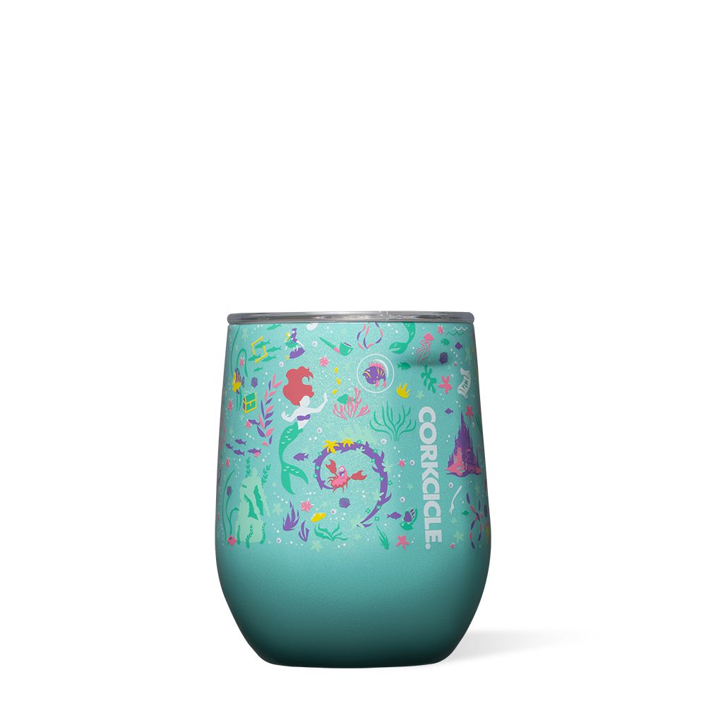 Corkcicle 12oz D-isney Princess Stemless Cup Insulated Wine Tumbler Ariel | UBA-53995574