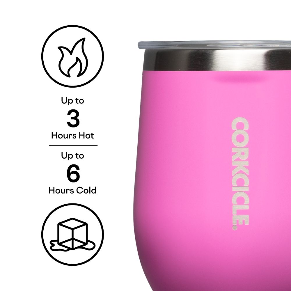 Corkcicle 12oz Classic Stemless Insulated Wine Tumbler Rose | UWN-54121091