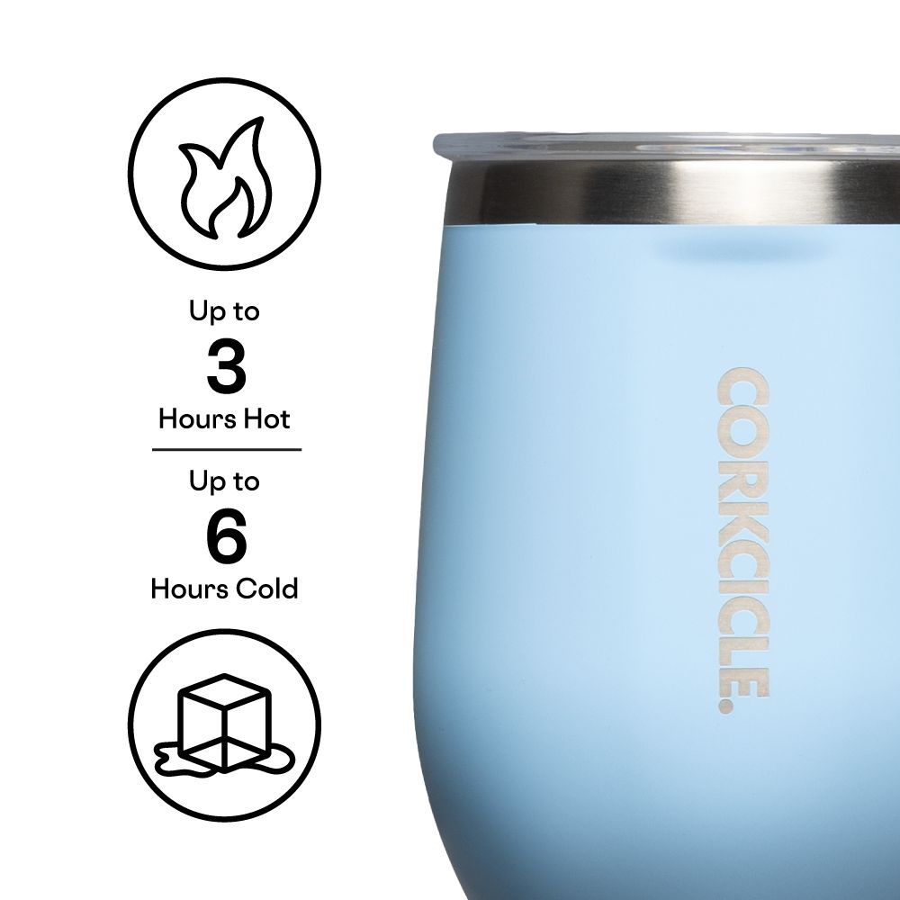 Corkcicle 12oz Classic Stemless Insulated Wine Tumbler Bleu | ZXQ-63918285