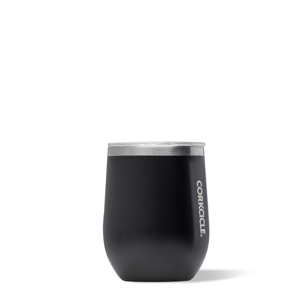 Corkcicle 12oz Classic Stemless Insulated Wine Tumbler Noir | CFH-81889054