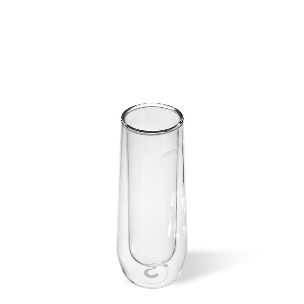 Corkcicle 7oz Stemless Flute Glass Set (2) Champagne Flutes Clear | TAZ-74226873