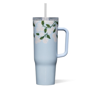 Corkcicle 40oz Rifle Paper Co. Cruiser Insulated Tumbler With Handle Bleu | UKR-80974731