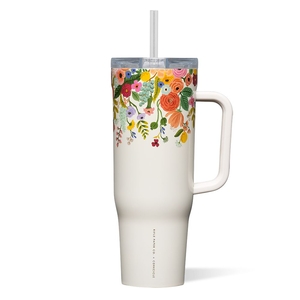 Corkcicle 40oz Rifle Paper Co. Cruiser Insulated Tumbler With Handle Garden Party | OJO-80172907