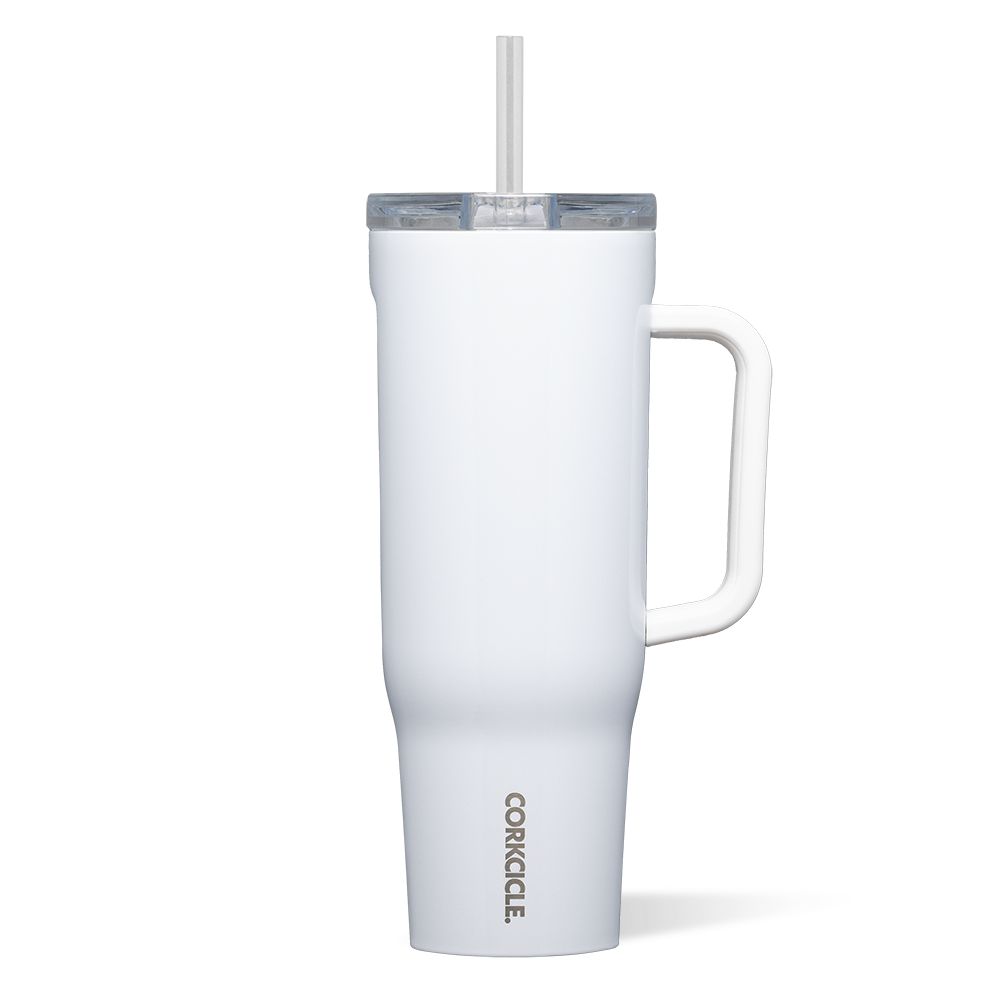 Corkcicle 40oz Cruiser Insulated Tumbler With Handle Blanche | ZDZ-80297680