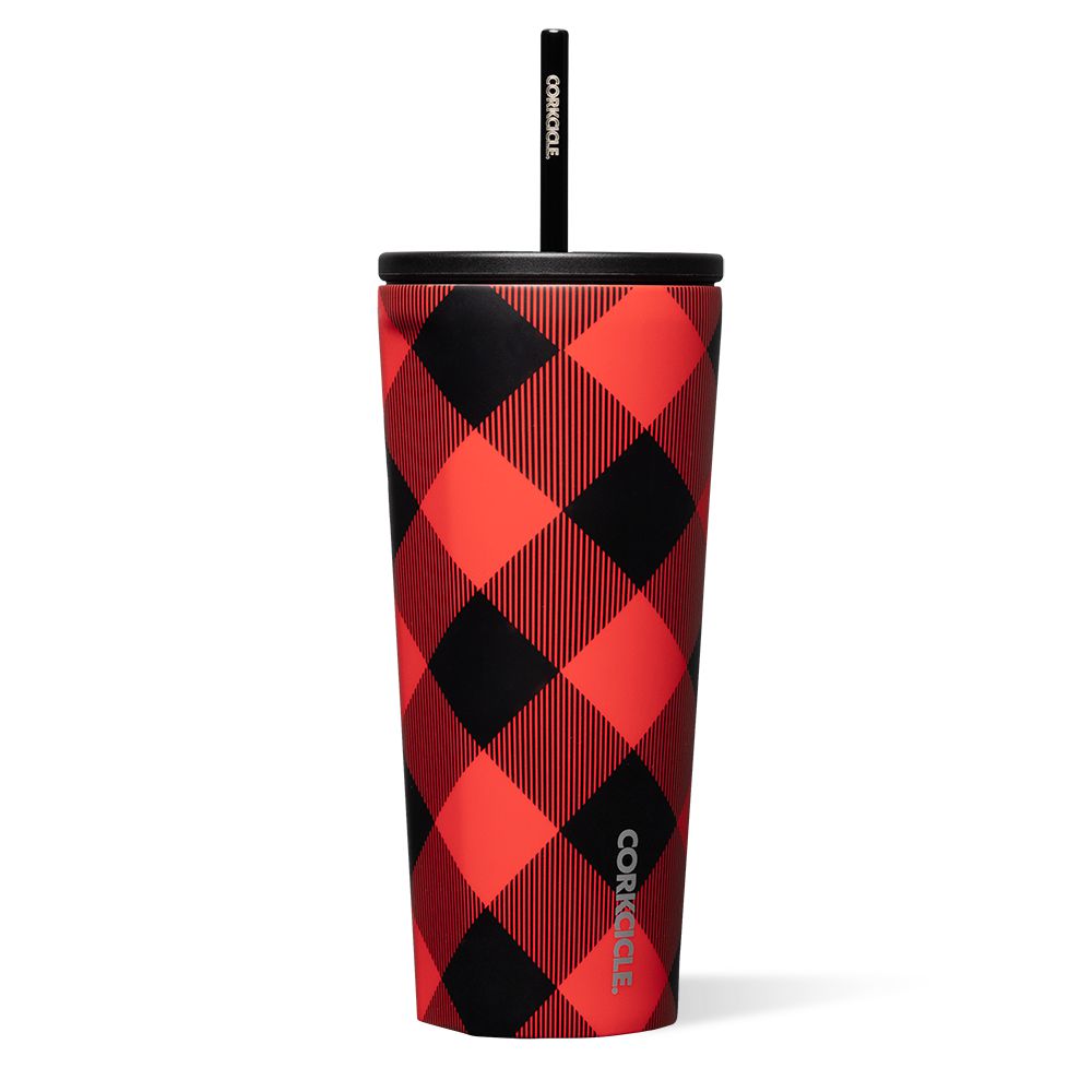 Corkcicle 24oz Holiday Cold Cup Insulated Tumbler With Straw Rouge | IYW-52302107