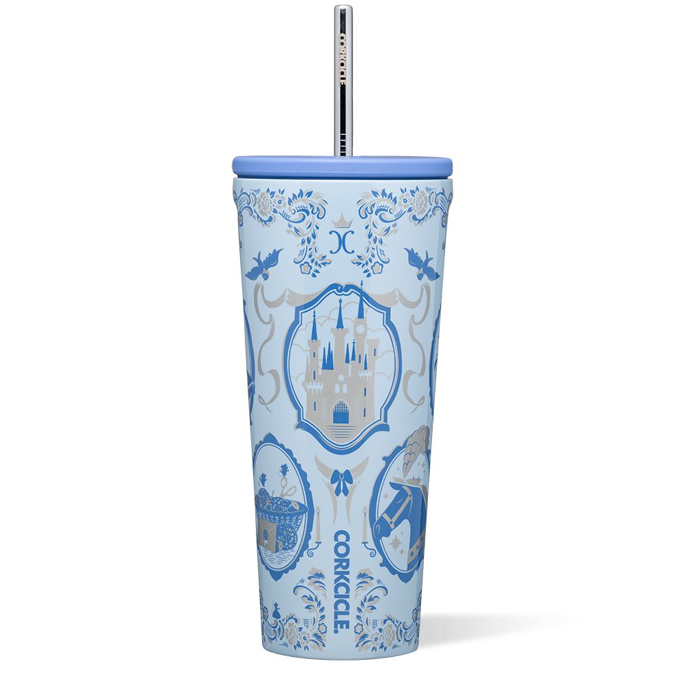 Corkcicle 24oz D-isney Princess Cold Cup Insulated Tumbler With Straw Cinderella | CJL-33237692