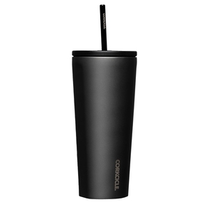 Corkcicle 24oz Cold Cup Insulated Tumbler With Straw Ceramic Slate | AZA-63684486