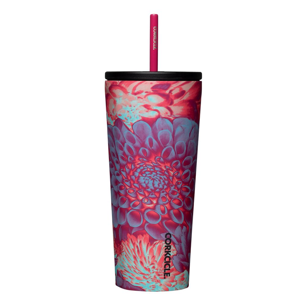 Corkcicle 24oz Cold Cup Insulated Tumbler With Straw Dopamine Floral | GJR-27669844