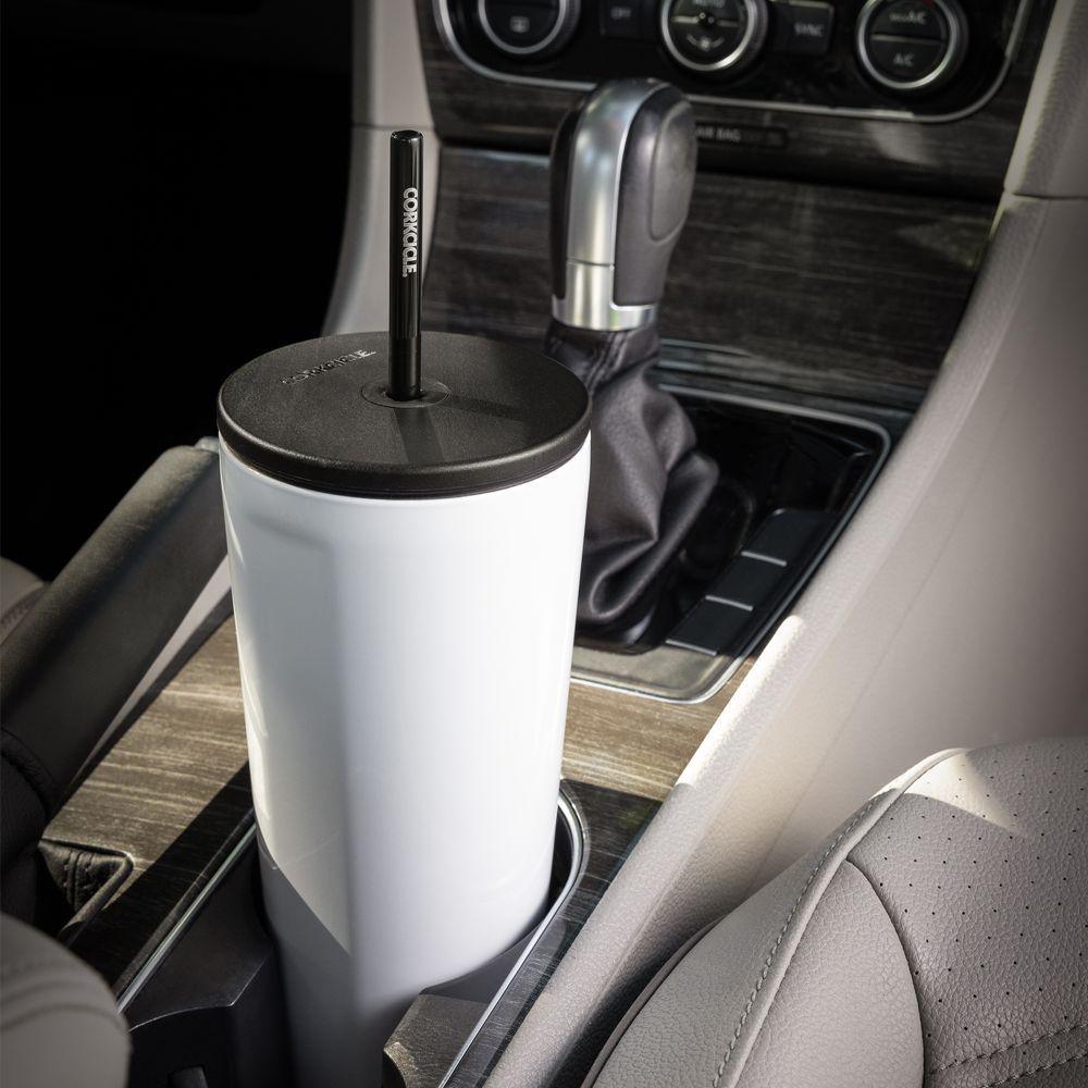 Corkcicle 24oz Cold Cup Insulated Tumbler With Straw Blanche | YKF-56916187