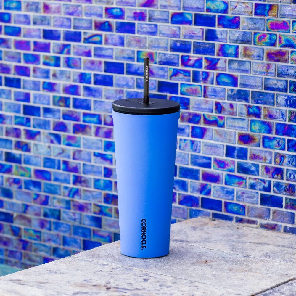 Corkcicle 24oz Cold Cup Insulated Tumbler With Straw Bleu | XXD-91240326