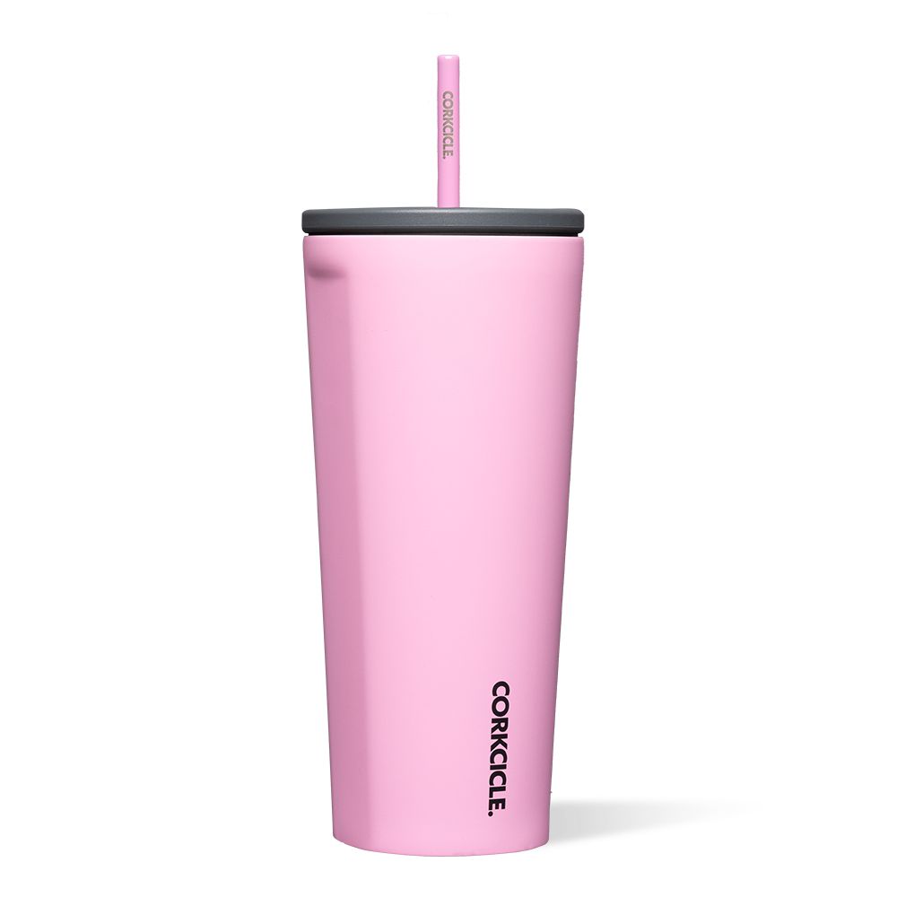 Corkcicle 24oz Cold Cup Insulated Tumbler With Straw Rose | YYI-43067962