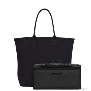 Corkcicle Re:Tote Recycled Plastic Tote Bag With Cooler Insert Noir | NFR-41346487