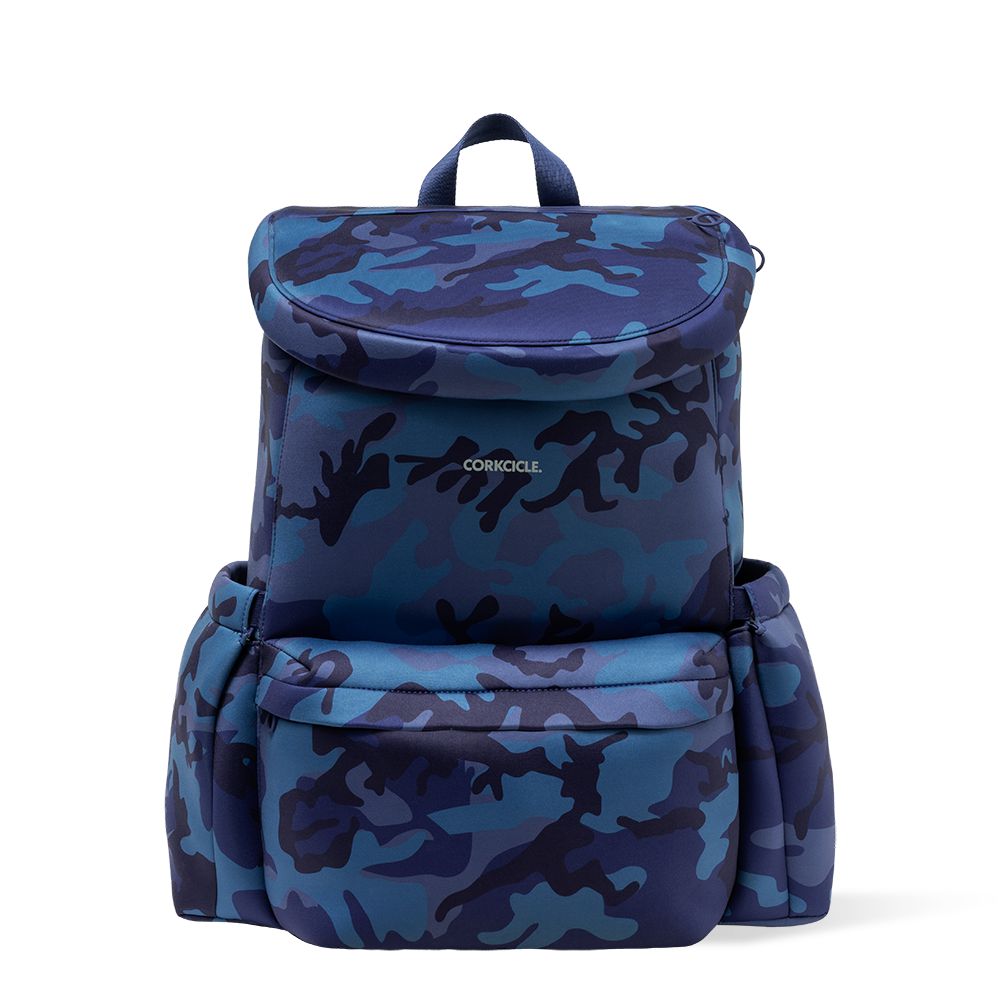 Corkcicle Lotus Backpack Cooler Bleu Marine Camouflage | WJO-69411429