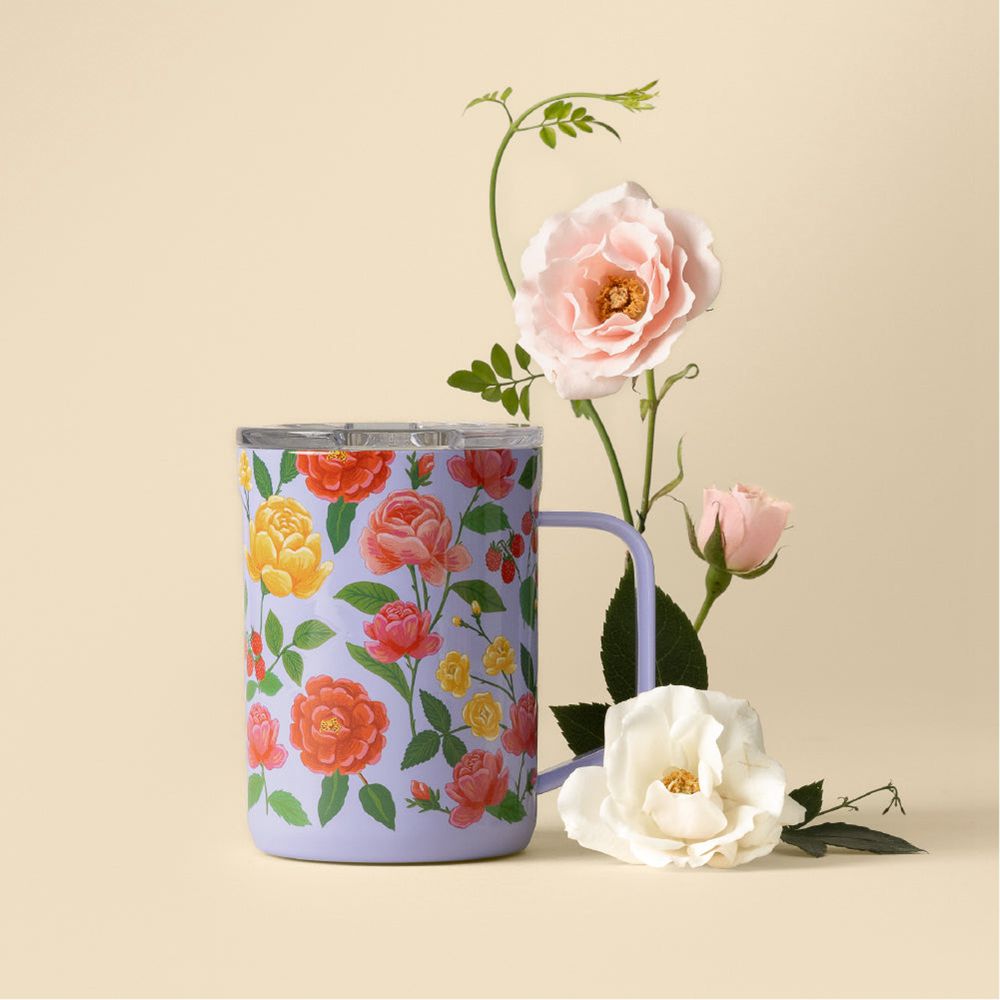 Corkcicle 16oz Rifle Paper Co. Coffee Mug Insulated Coffee Mug Roses | SQQ-34960578